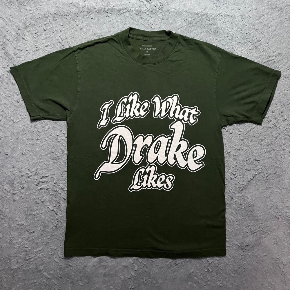 Drake It's All A Blur Tour T-Shirt Green I Like What Drake Likes Mens M Concert